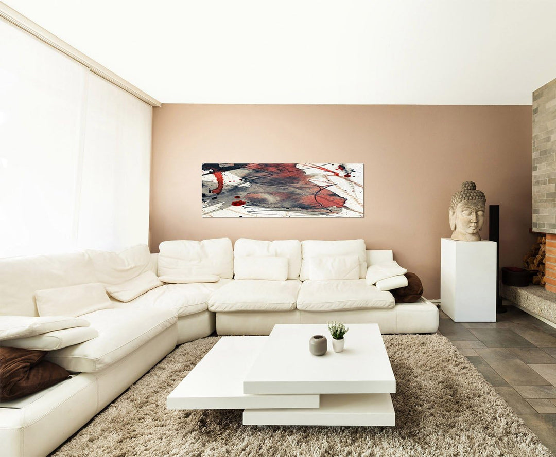 Paul Sinus Art Panoramabild auf Leinwand und Keilrahmen 150x50cm Hintergrund Grunge abstrakt Texture