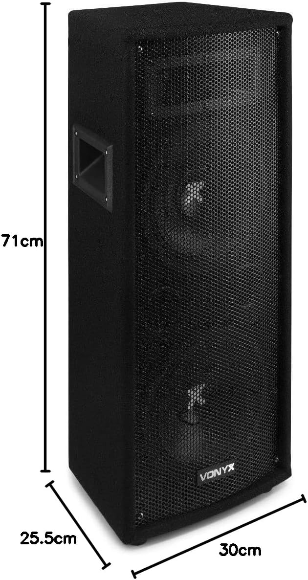 VONYX SL28 - PA Lautsprecher Box 2er Set, Passiv Speaker 2X 8 Zoll - 1600 Watt Peak - Disco Lautspre