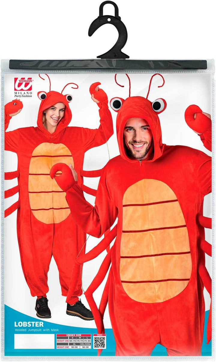 W WIDMANN MILANO Party Fashion - Tier Overall für Erwachsene, weicher Plüsch Jumpsuit mit Kapuze, Ti