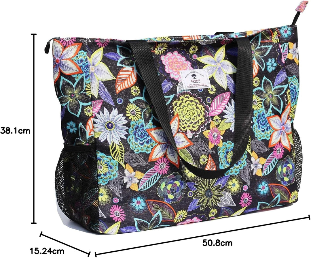 Grosse Strandtasche, wasserabweisend, leicht, 50,8 cm, für Damen, für Fitnessstudio, Strand, Reisen,