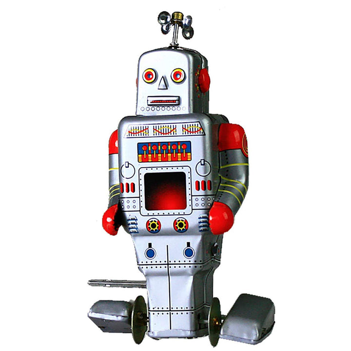 ROBOTER Zinn Spielzeug Wind Up Vintage Repro NEUE Kindergarten MS372