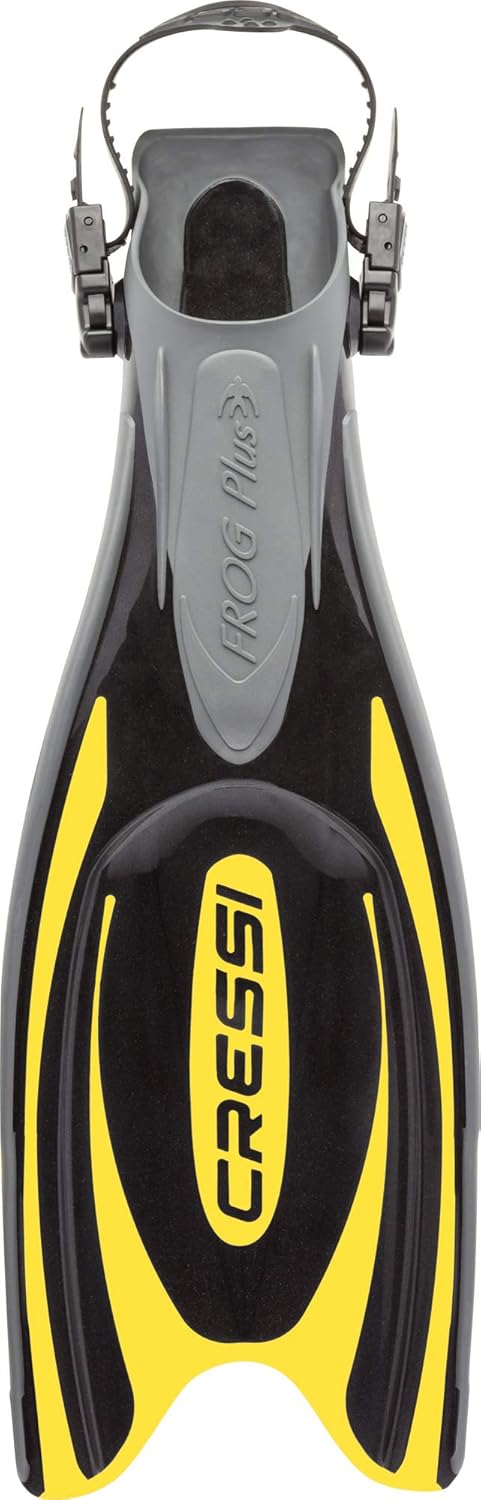 Cressi Frog Plus Tauchflossen Erwachsene M/L - 42/45 Schwarz/Gelb, M/L - 42/45 Schwarz/Gelb