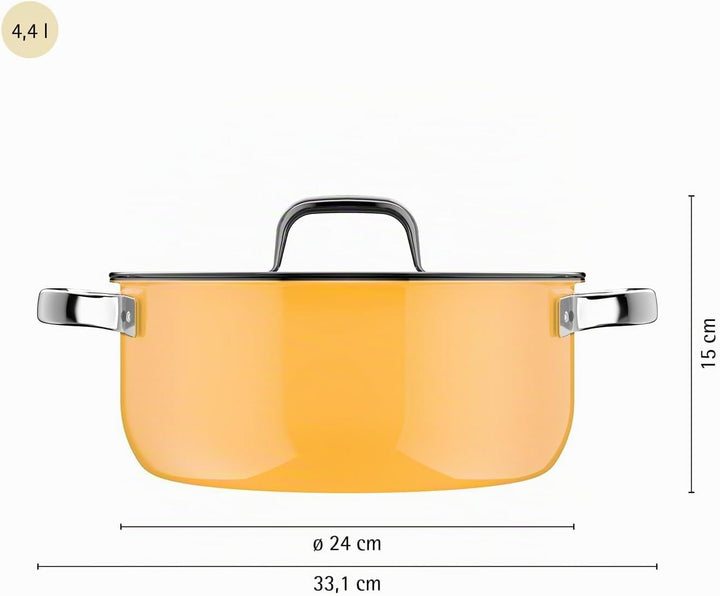 WMF Fusiontec Mineral Pro, Bratentopf, Deckel, 24 cm, langlebiges, kratzfestes Material, Topf Indukt