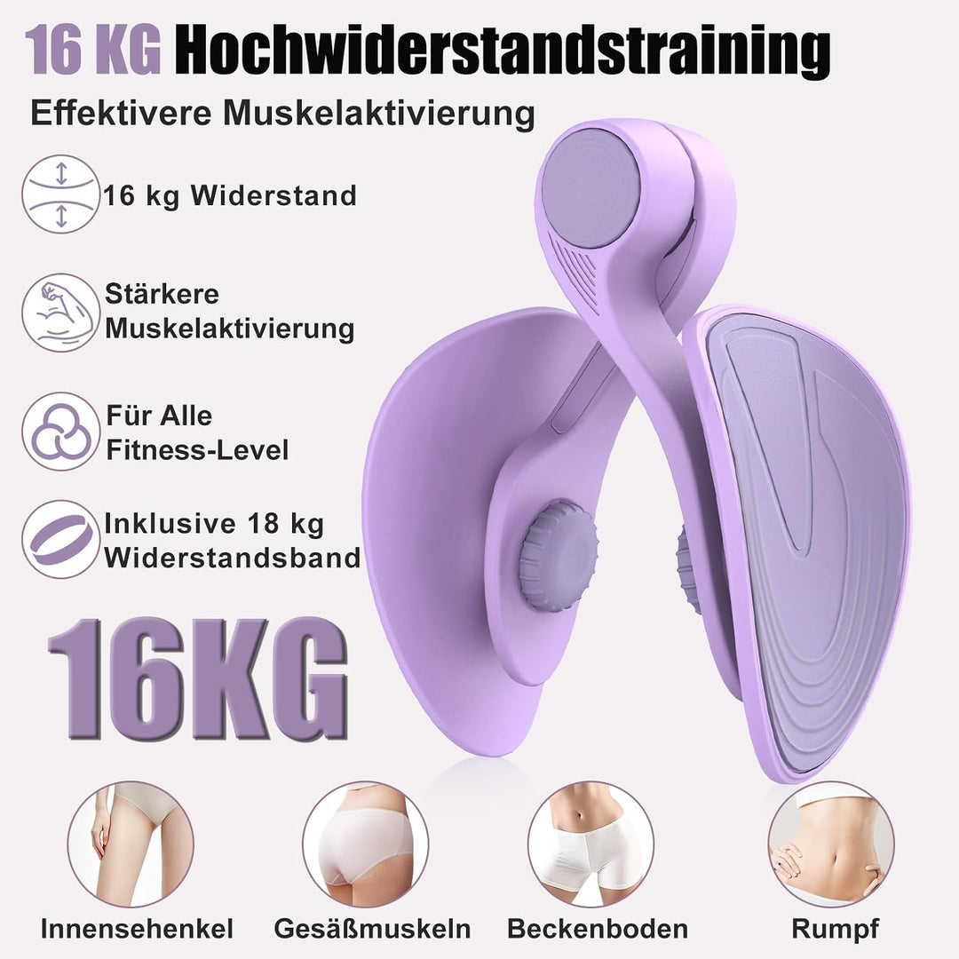 Oberschenkeltrainer 35lb Beckenboden Trainer Damen für Frau Beinpresse Po Trainer für Zuhause MäNner