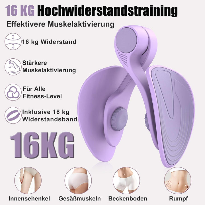 Oberschenkeltrainer 35lb Beckenboden Trainer Damen für Frau Beinpresse Po Trainer für Zuhause MäNner