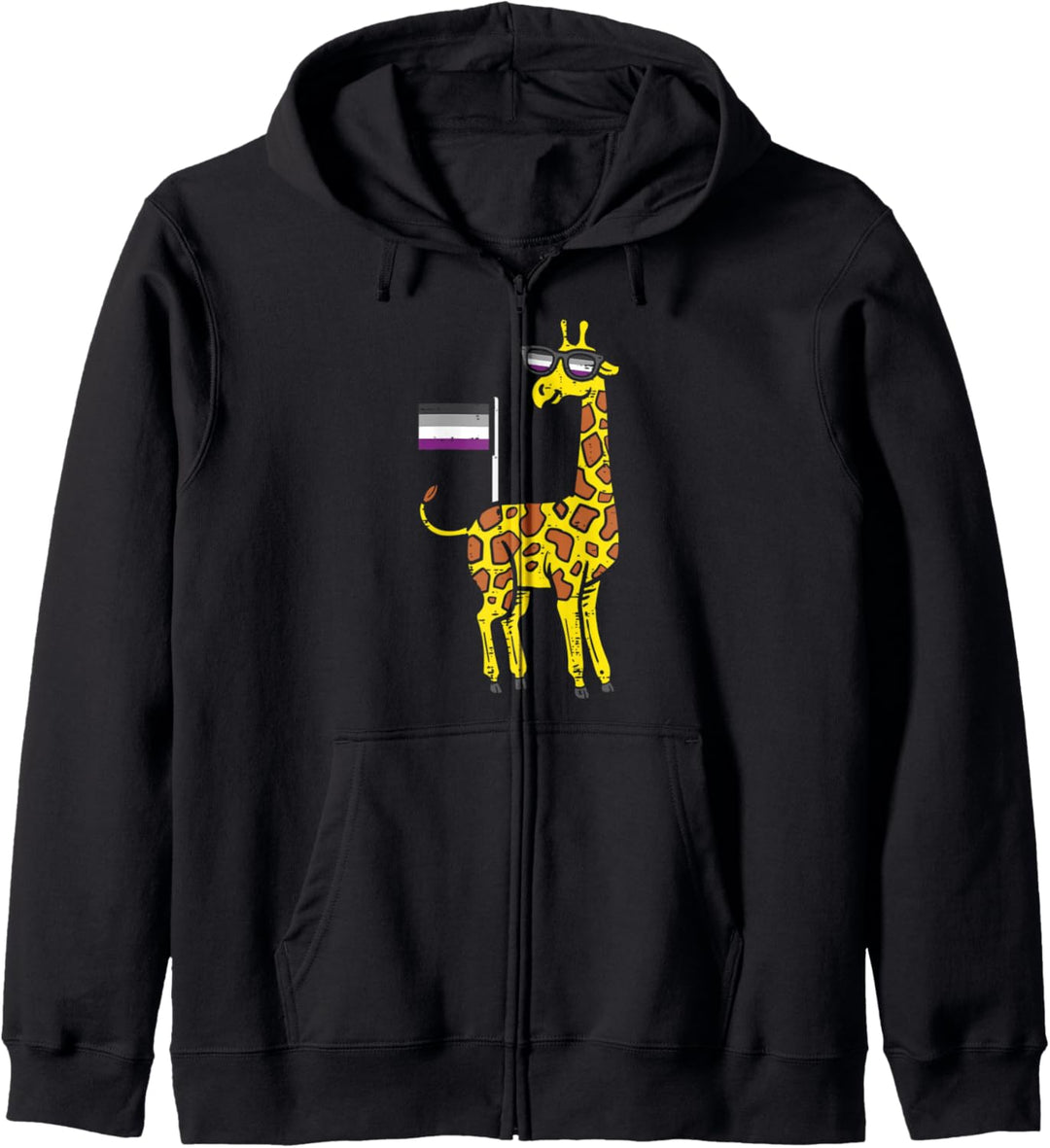 Giraffe Animal LGBTQ Asexual Flag Ace Pride Ally Men Women Kapuzenjacke