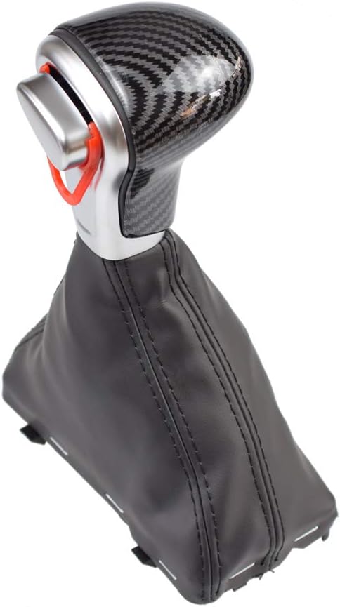 Hacreyatu Automatischer Schaltknauf für A-u-di A4 B8 A5 Q5 (Kohlefaser) Black, Black