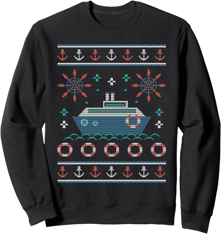 Kreuzfahrtschiff Weihnachten hässlicher Pullover lustiges Sweatshirt