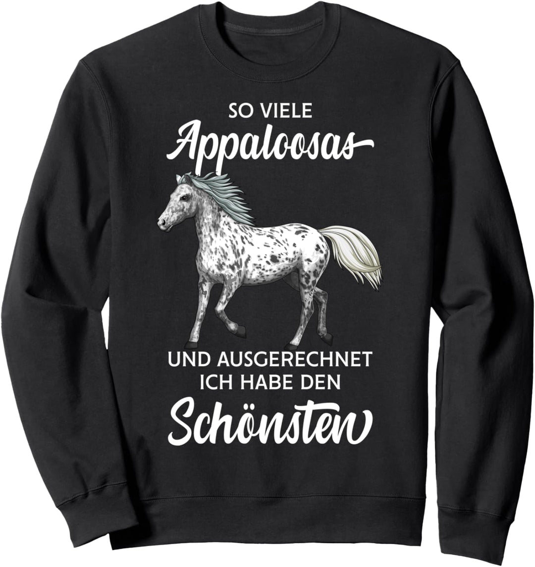 Appaloosa Pferd Reiterin Damen Pferde Mädchen Sweatshirt
