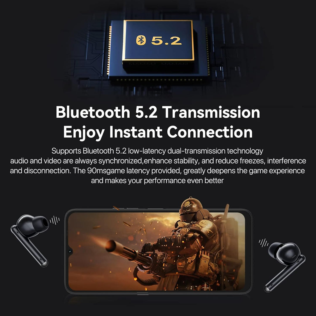 UMIDIGI Bluetooth Kopfhörer,Wireless Earbuds Ablebuds Free In-Ear Kopfhöhrer 45dB Lärmreduzierung,AN