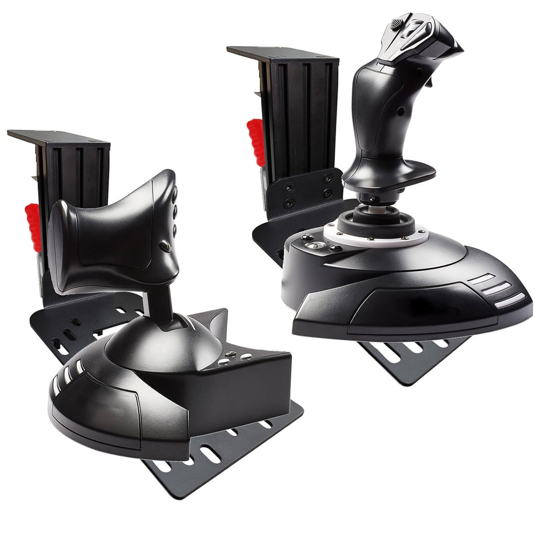 WELLMETE 2 Set Hotas Flight Sim Desk Mount for PC Game Flight Joystick Compatible with Turtle Beach
