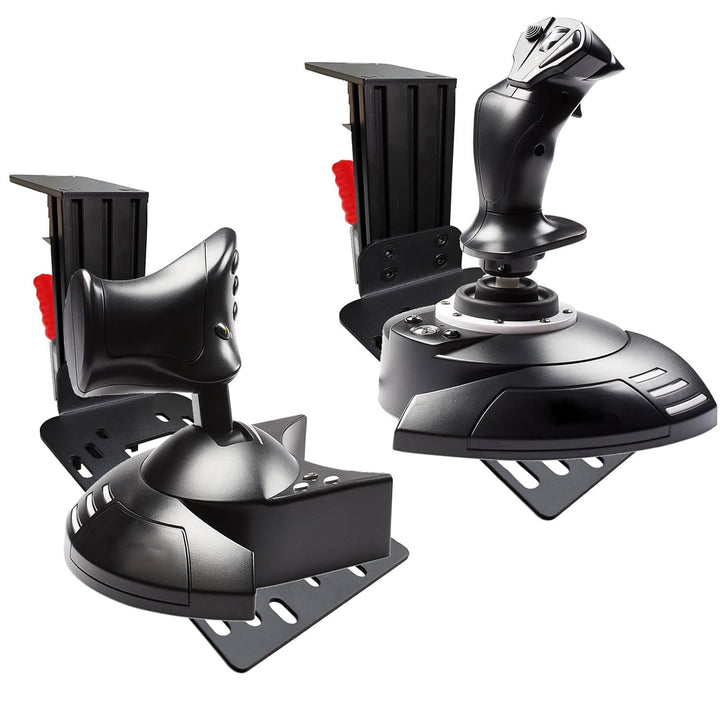WELLMETE 2 Set Hotas Flight Sim Desk Mount for PC Game Flight Joystick Compatible with Turtle Beach