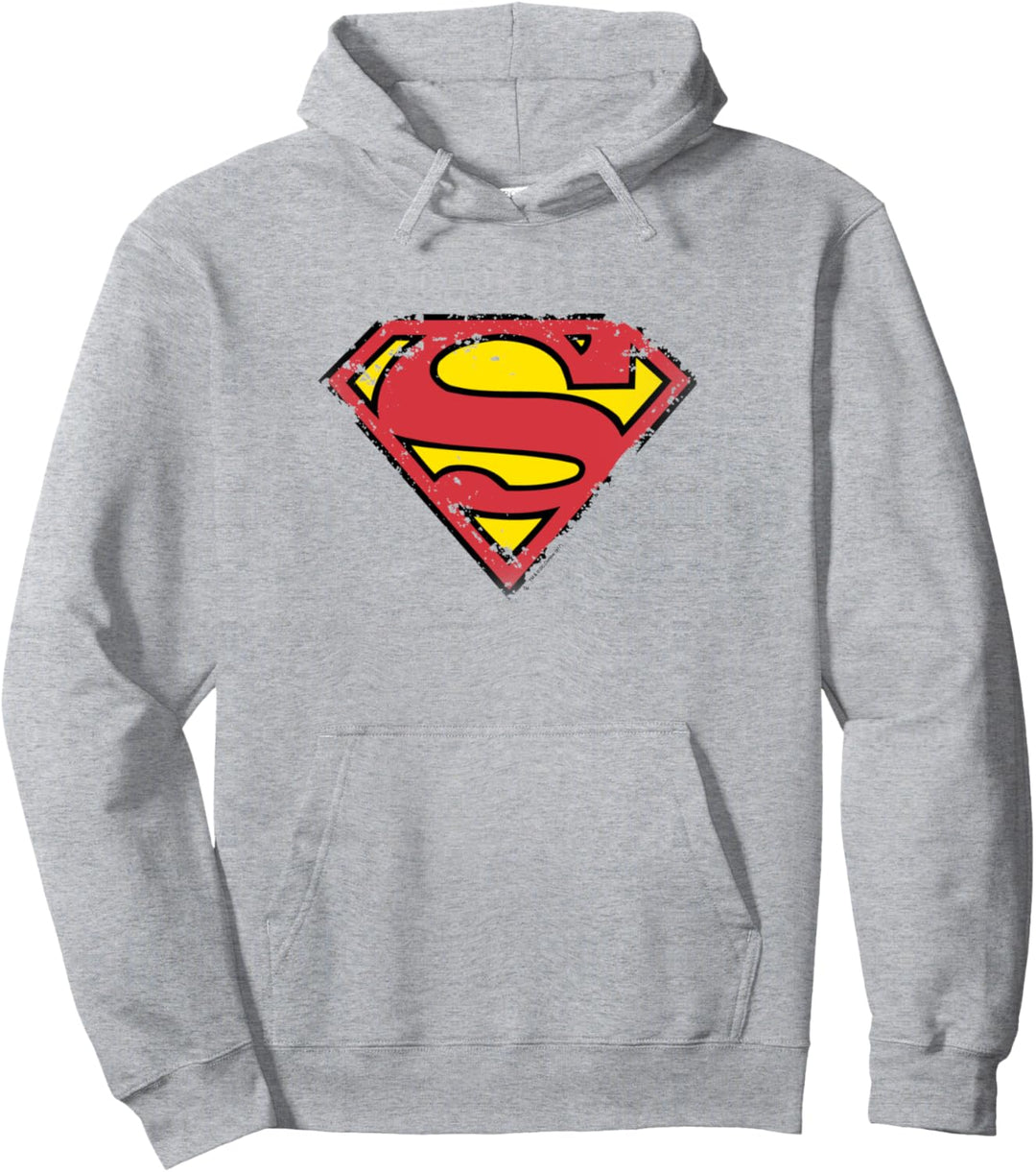 Superman Distressed Shield Pullover Hoodie