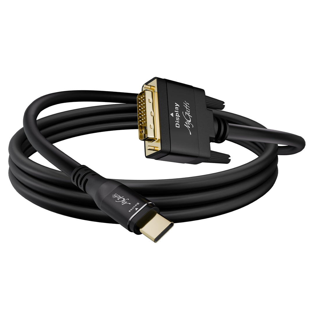 USB C auf DVI Kabel 5m, USB Typ C Stecker zu DVI Stecker Adapterkabel，4K@30Hz kompatibel mit iPhone