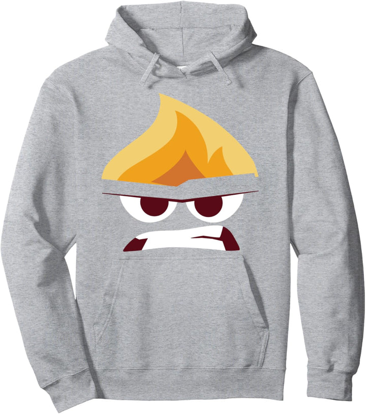 Disney Pixar Anger Large Face Portrait Pullover Hoodie