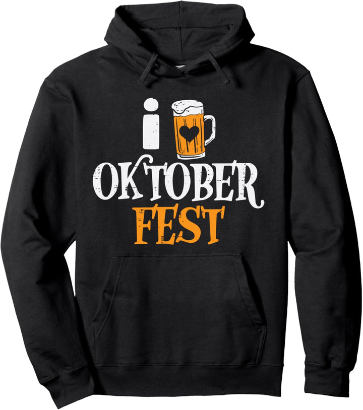 I love herz oktoberfest bayrisch deutsch fest herren damen Pullover Hoodie