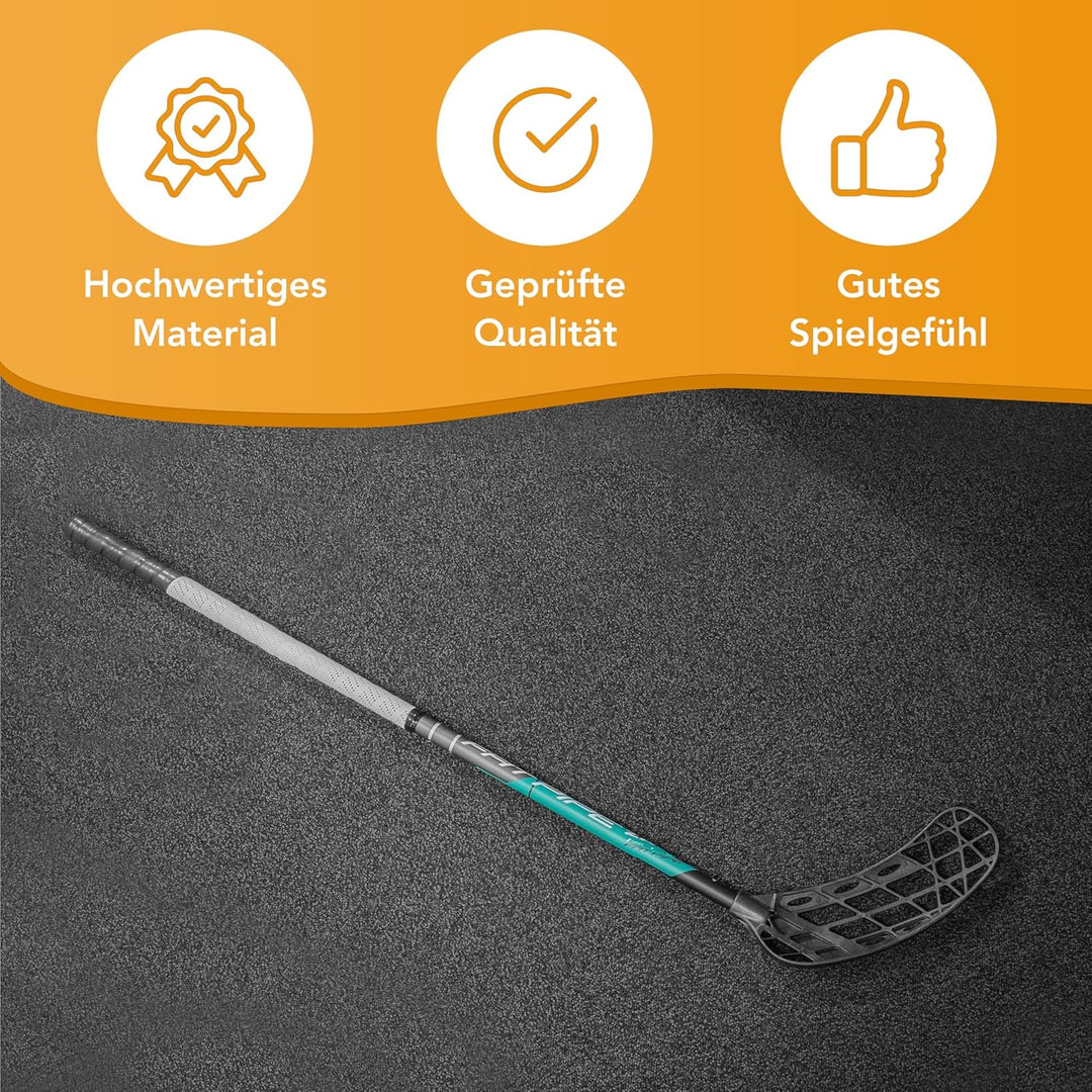 Fat Pipe Floorball Schläger Unihockey Stock Zack 33 Bone - Coral Green - IFF Zertifiziert, mit Bone