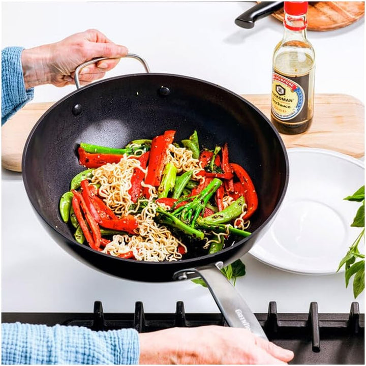 Greenpan aluminium wok pfanne 30cm schwarz cc003111-001