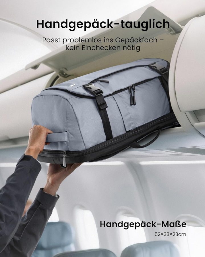 tomtoc 40L Reiserucksack, TSA-freundlicher Handgepäck Rucksack, Wasserdichter Rucksack Handgepäck Fl