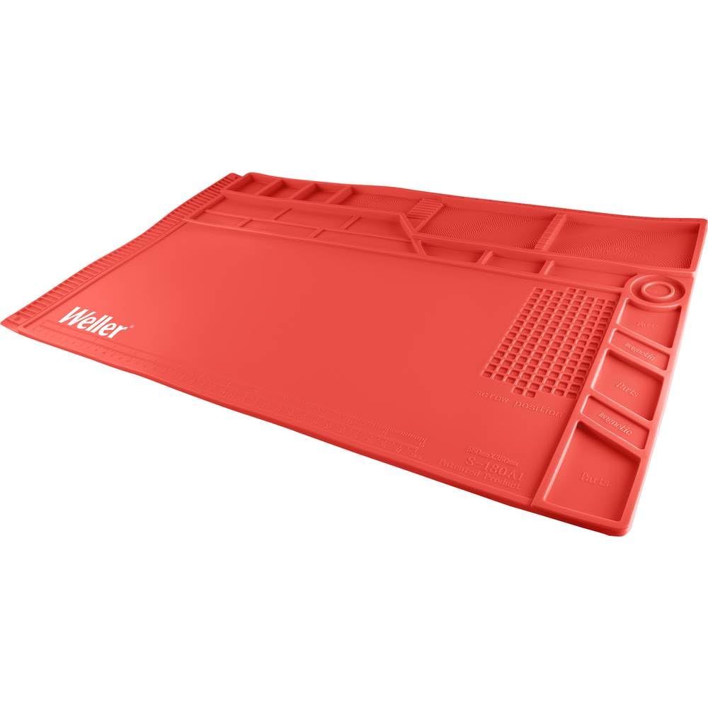 Weller WLACCWSM1-02 Anti-Rutsch Matte für Lötarbeiten Grösse „gross“, Rot, Gross