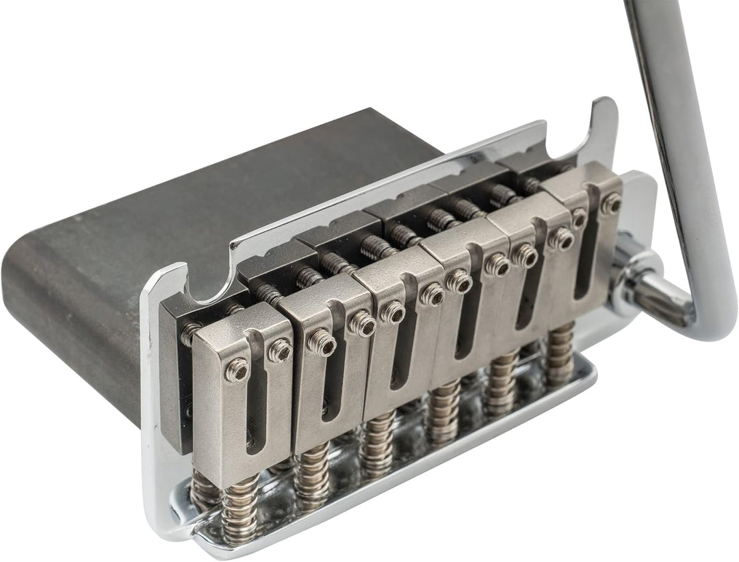 Musiclily Pro 52,5mm 2-Punkt Style Tremolo Steg Bridge Stahl Saitenreiter für American Strat E-Gitar