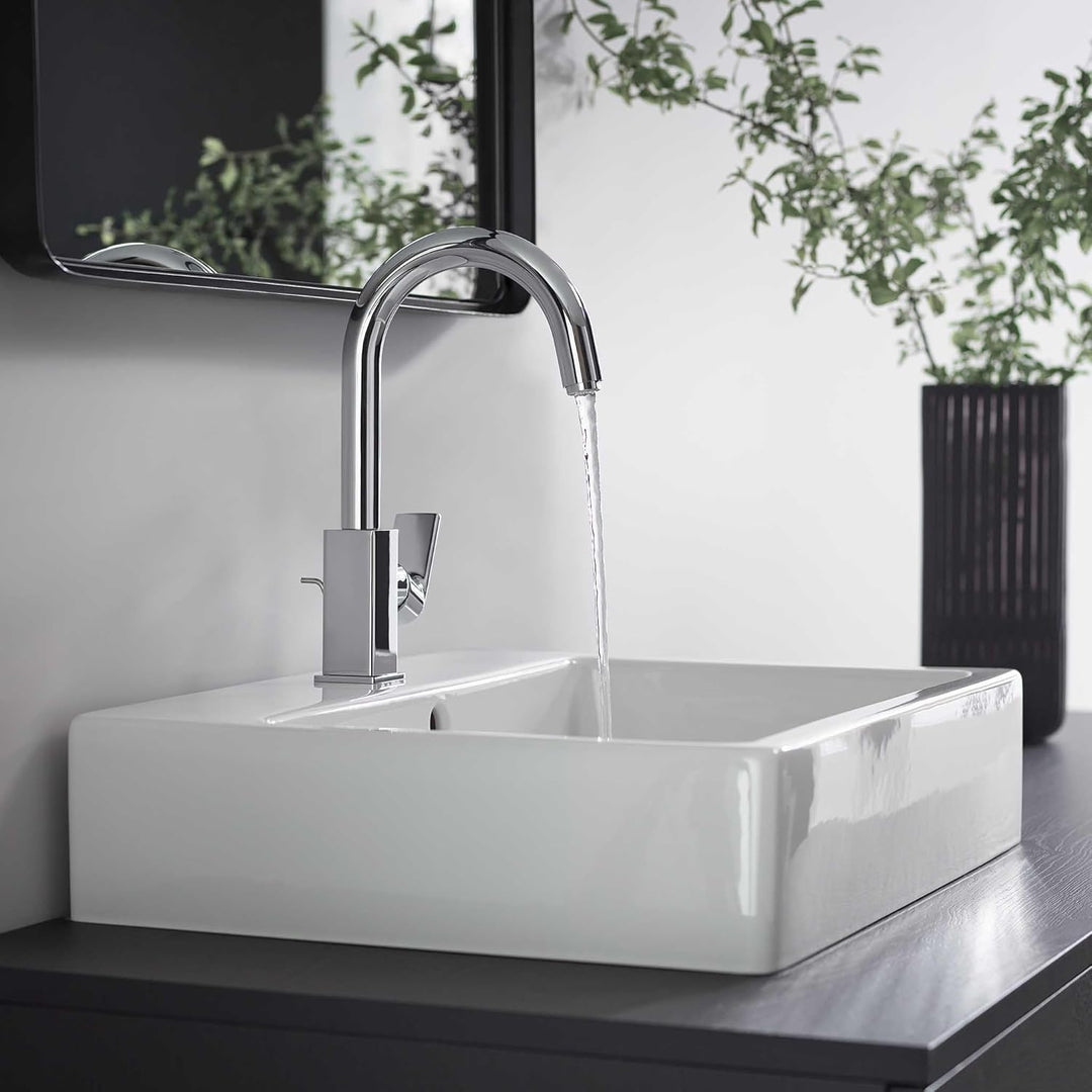 hansgrohe Vernis Shape - Waschtischarmatur mit Zugstangen-Ablauf, schwenkbar, Wasserhahn Bad mit Aus