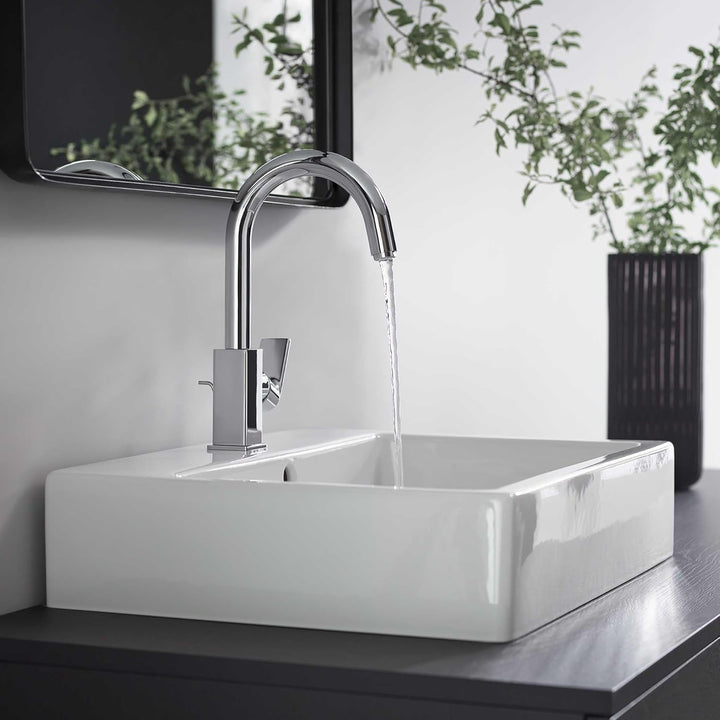 hansgrohe Vernis Shape - Waschtischarmatur mit Zugstangen-Ablauf, schwenkbar, Wasserhahn Bad mit Aus