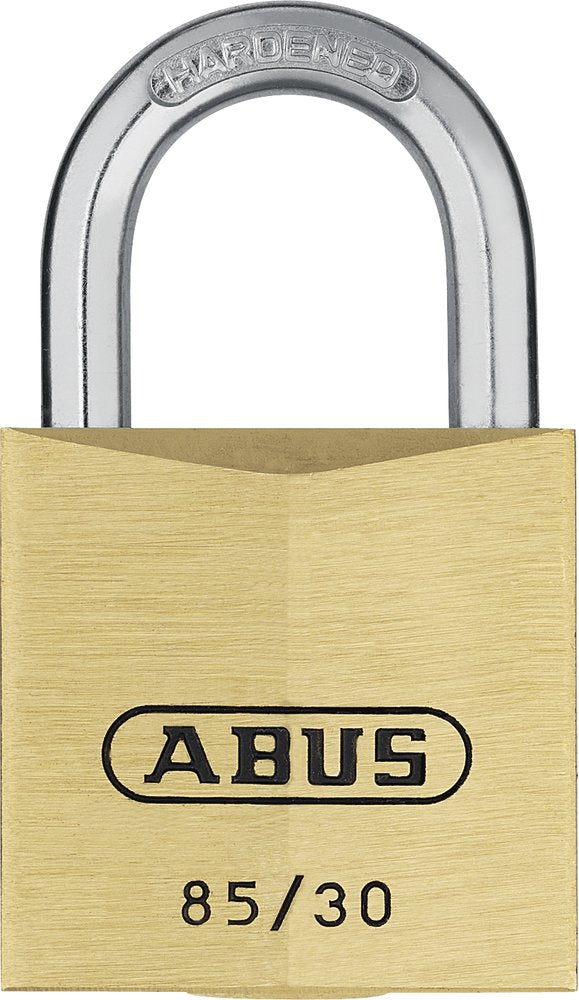 ABUS Vorhängeschloss Messing 85/30 gl.-0186 - gleichschliessend - für Kellertüren, Schuppen u. v. m.