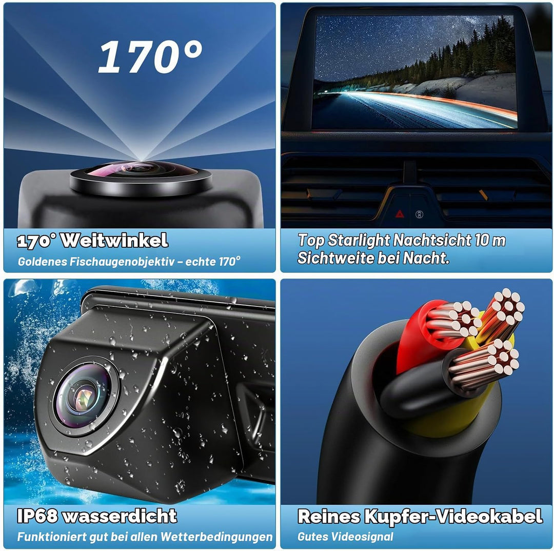 HD 1080P Auto Rückfahrkamera Ersatz für Skoda Fabia Audi A1 A3 2012-2015 Yeti Superb Roomster 2010-2