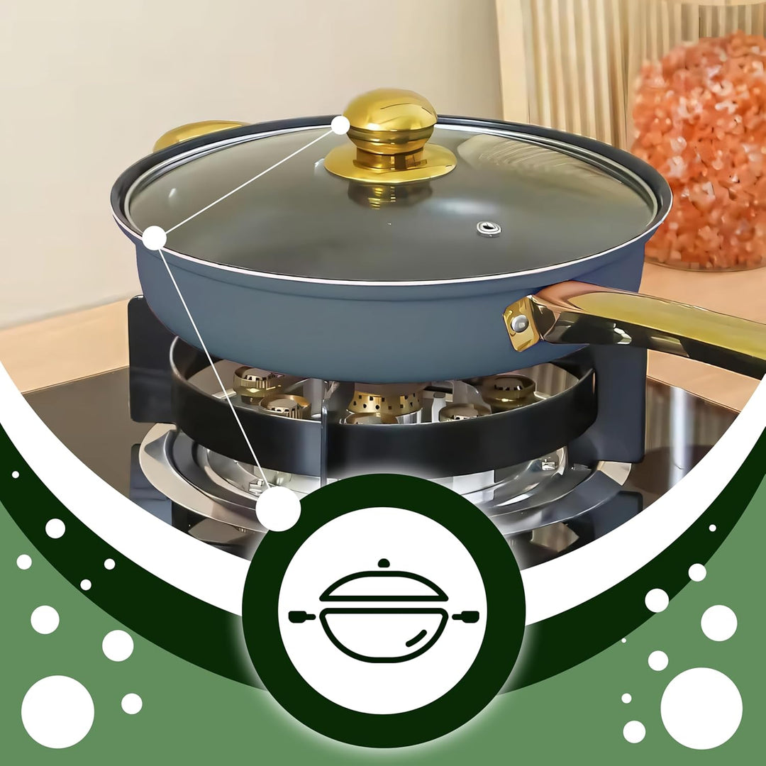 Retoo Topf und Pfannenset Induktion 12-teilig Kochtopf Set mit Glasdeckel, Topfset Edelstahl Bratpfa