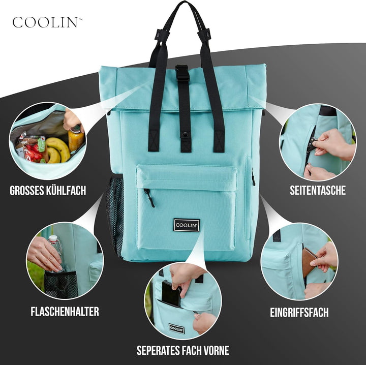 Coolin' Kühlrucksack 30L | Rucksack mit Kühlfach für Bier, Picknick, Getränke & Co | Kühltasche als
