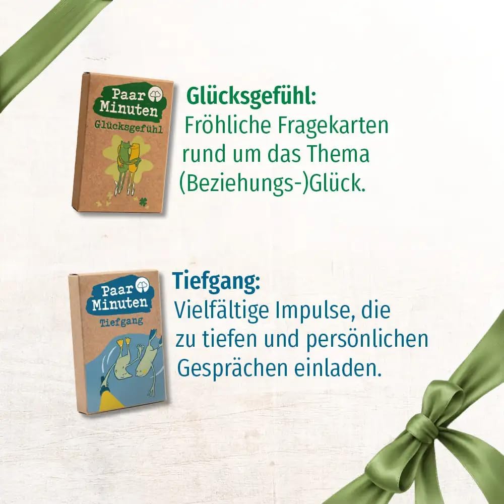 Das Neue PaarMinuten Doppelpack – 2 Spiele mit je 53 interaktiven Gesprächsimpulsen für Paare – Vale