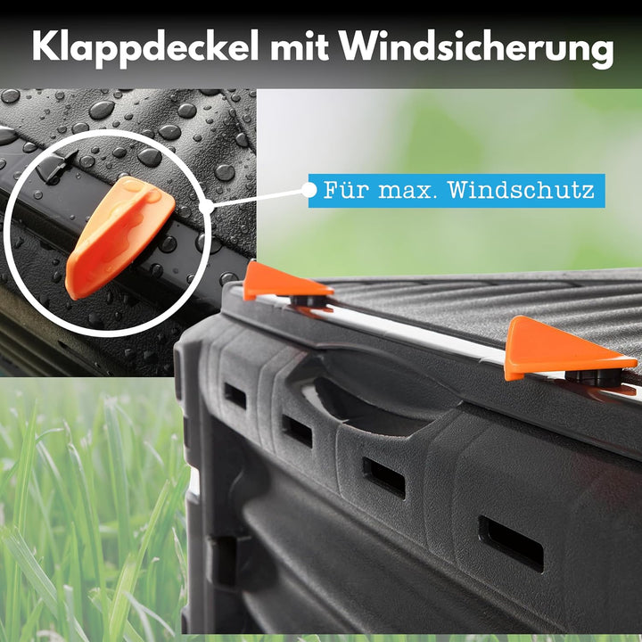 2friends Premium Garten Komposter 300 Liter Ã–ko-Kunststoff Kompostbehälter für Gartenabfälle, Made