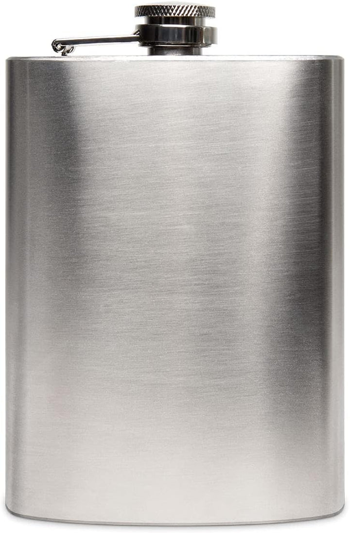 Edelstahl Flachmann 237 ml silber inkl. individuelle Gravur in Schwarz von Paule Black - personalisi