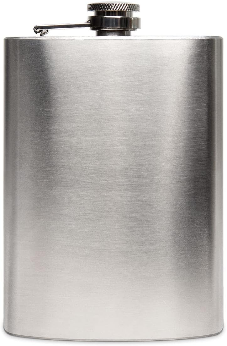 Edelstahl Flachmann 237 ml silber inkl. individuelle Gravur in Schwarz von Paule Black - personalisi