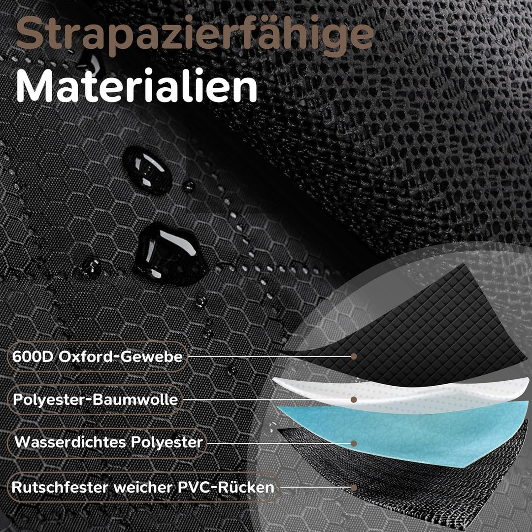 Angooni Auto Hundedecke Rücksitz - Hundedecke Auto Rückbank (135×120cm) - Wasserdicht, Rutsch, Kratz