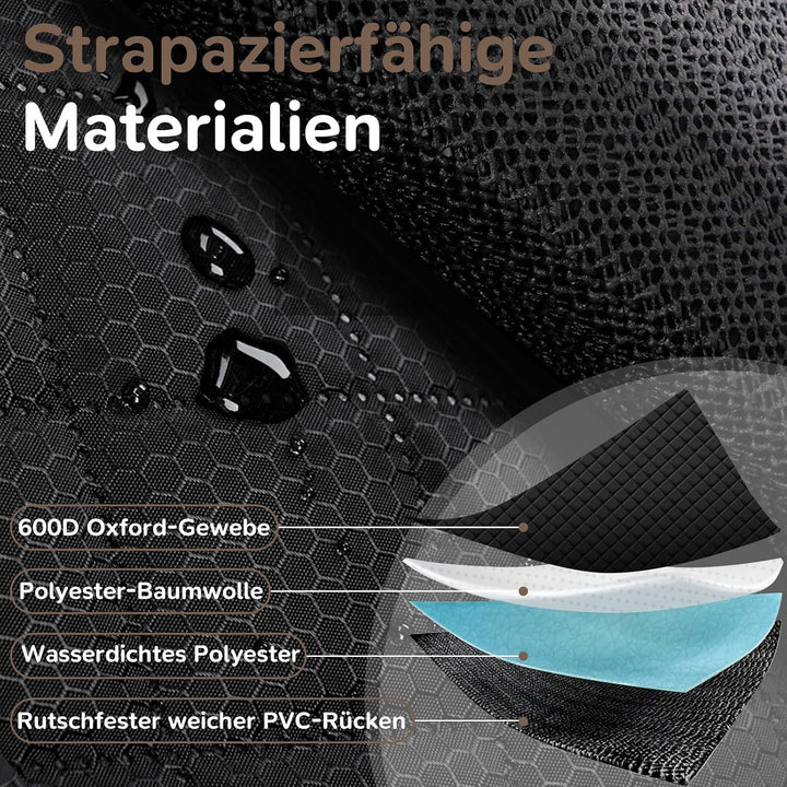 Angooni Auto Hundedecke Rücksitz - Hundedecke Auto Rückbank (135×120cm) - Wasserdicht, Rutsch, Kratz