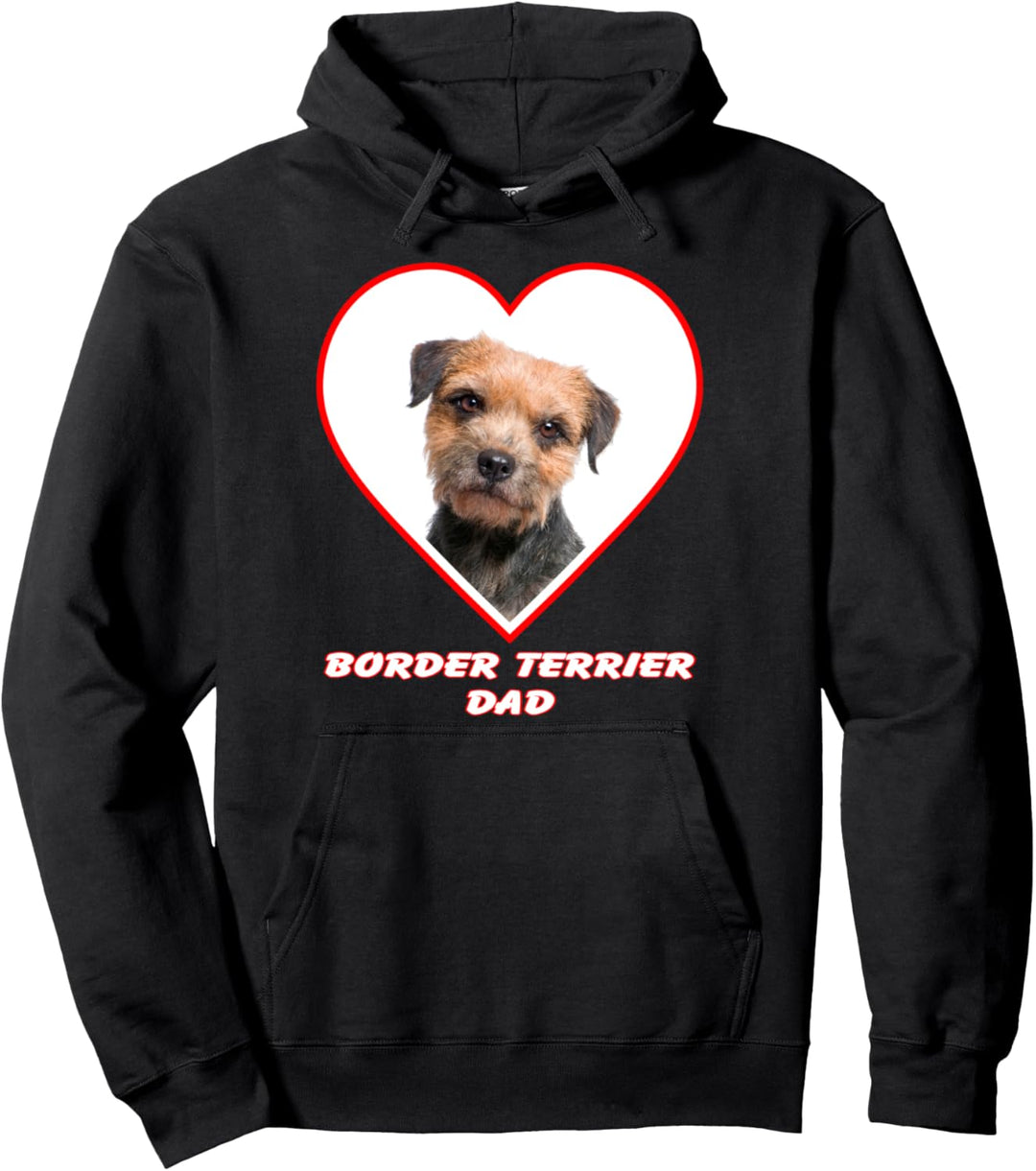 Border Terrier Dog Dad Pullover Hoodie