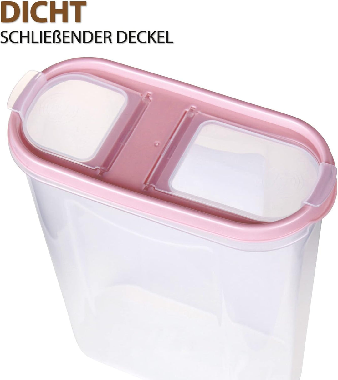 Bestgoodies Vorratsdosen mit Deckel (6er Pack - Altrose) 2,8 Liter, Luftdicht Schüttdose BPA frei le