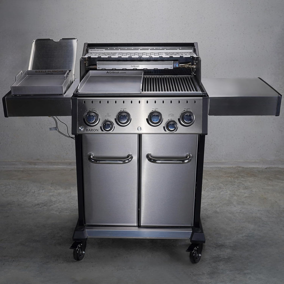 Grillrost.com Das Original Edelstahl Multistation | Warmhalterost für Broil King Baron/Regal/Imperia