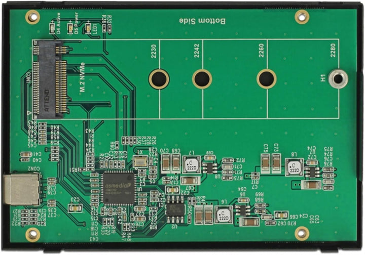 Delock Externes 2.5 Gehäuse für m.2 NVMe PCIe SSD mit USB 3.1 Gen 2 USB Type-C (Chipsatz: Asmedia AS
