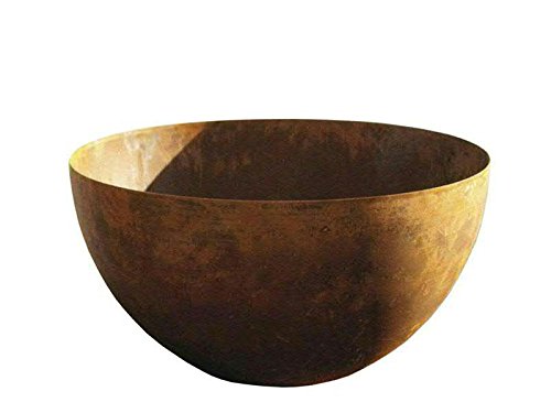 Rostige Schale Rund (Halbkugelschale) - Kleine Dekoschale: Ø 30cm - Wetterfest & Frostsicher - Metal