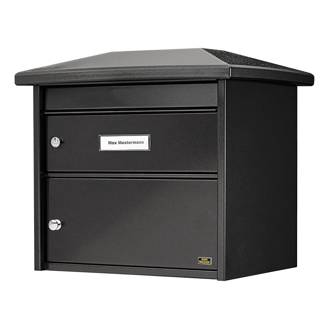 Burg-Wächter Grossraum-Briefkasten mit überstehendem Dach, DIN- B4 Einwurf-Format, EU Norm EN 13724,