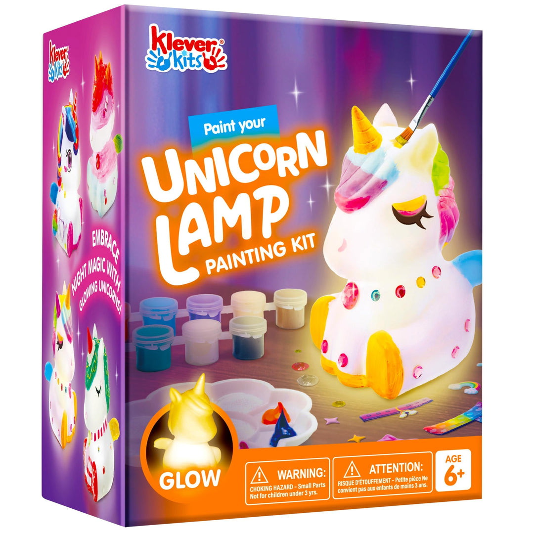 Klever Kits Einhorn Lampe Bastelset Kinder ab 6+ jahre,Basteln Mädchen ab 6 7 8 9 10 11 12 jahre,Kre