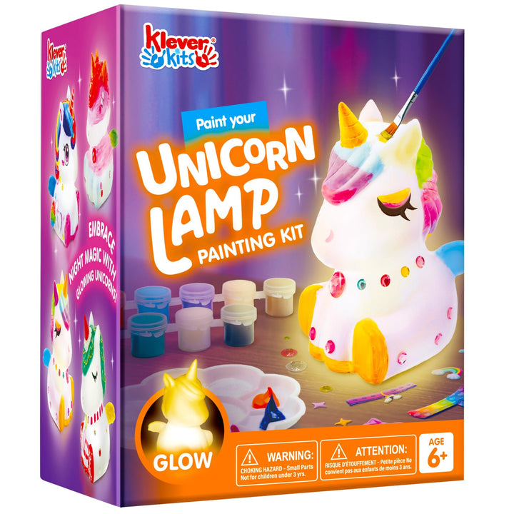Klever Kits Einhorn Lampe Bastelset Kinder ab 6+ jahre,Basteln Mädchen ab 6 7 8 9 10 11 12 jahre,Kre