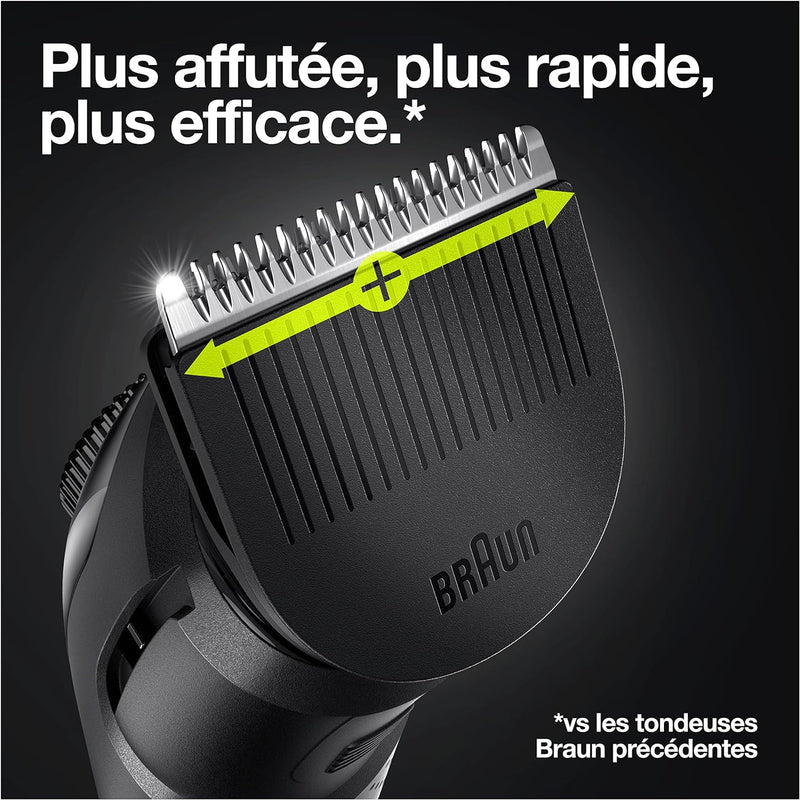 Braun Barttrimmer 5, Trimmer/Haarschneider Herren, Haarschneidemaschine, für Gesichts- und Kopfhaare