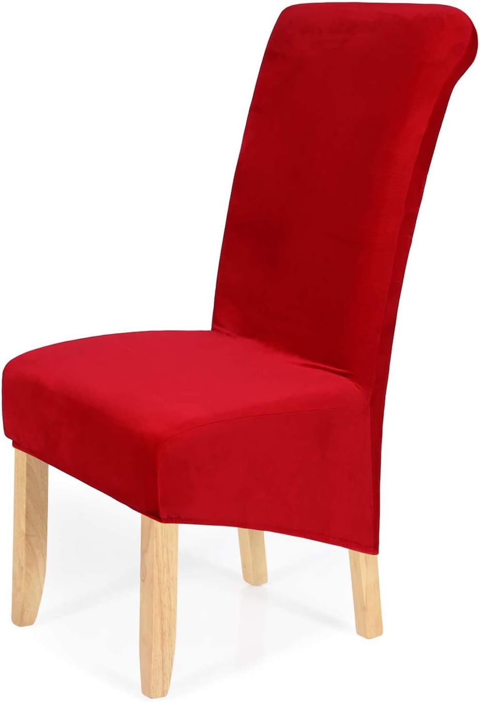 Homaxy Velvet Stuhlhussen 4er Set, Stretch Esszimmerstuhl Hussen, Spandex Plüsch Stuhlbezug Grosses