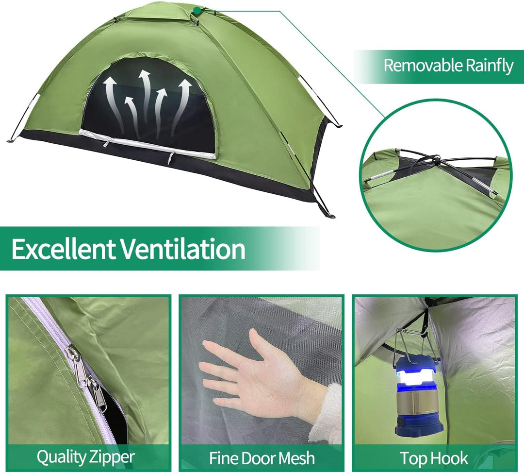 Zelt 2 Personen Wasserdicht, Ultraleicht Camping Zelt, Einfaches Einrichten 2 Mann Zelt Kleines Pack