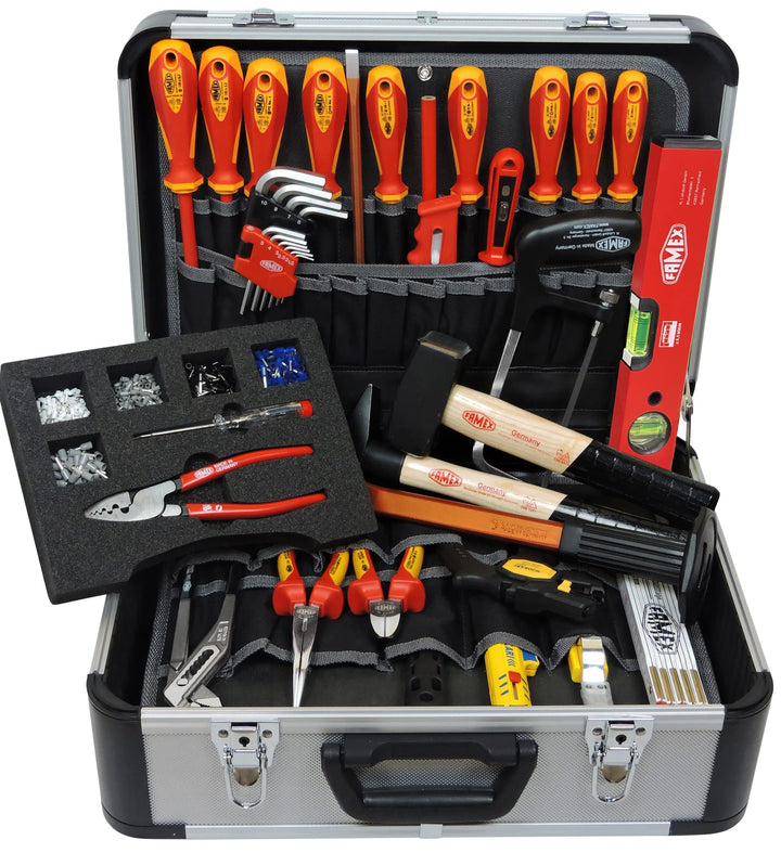 Famex 436-10 Elektriker Werkzeugkoffer mit Profi Werkzeug Set aus deutscher Produktion 436-10 Elektr