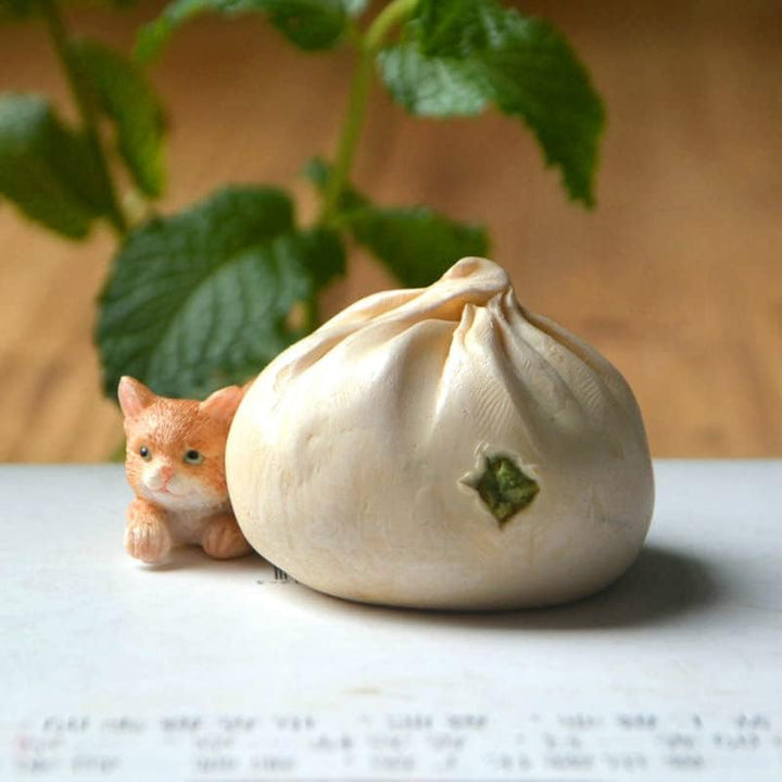 Gemmia Miniatur Feengarten Katze Figur- Dinnerparty vorbereiten Katze, Dinnerparty Vorbereiten Katze